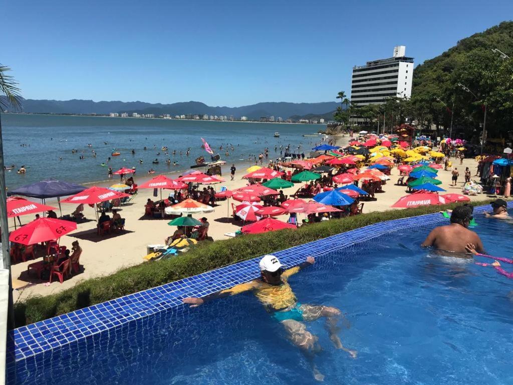 Apartamento Pe Na Areia Frente Para O Mar E Piscina Na Prainha Caraguatatuba Exterior foto